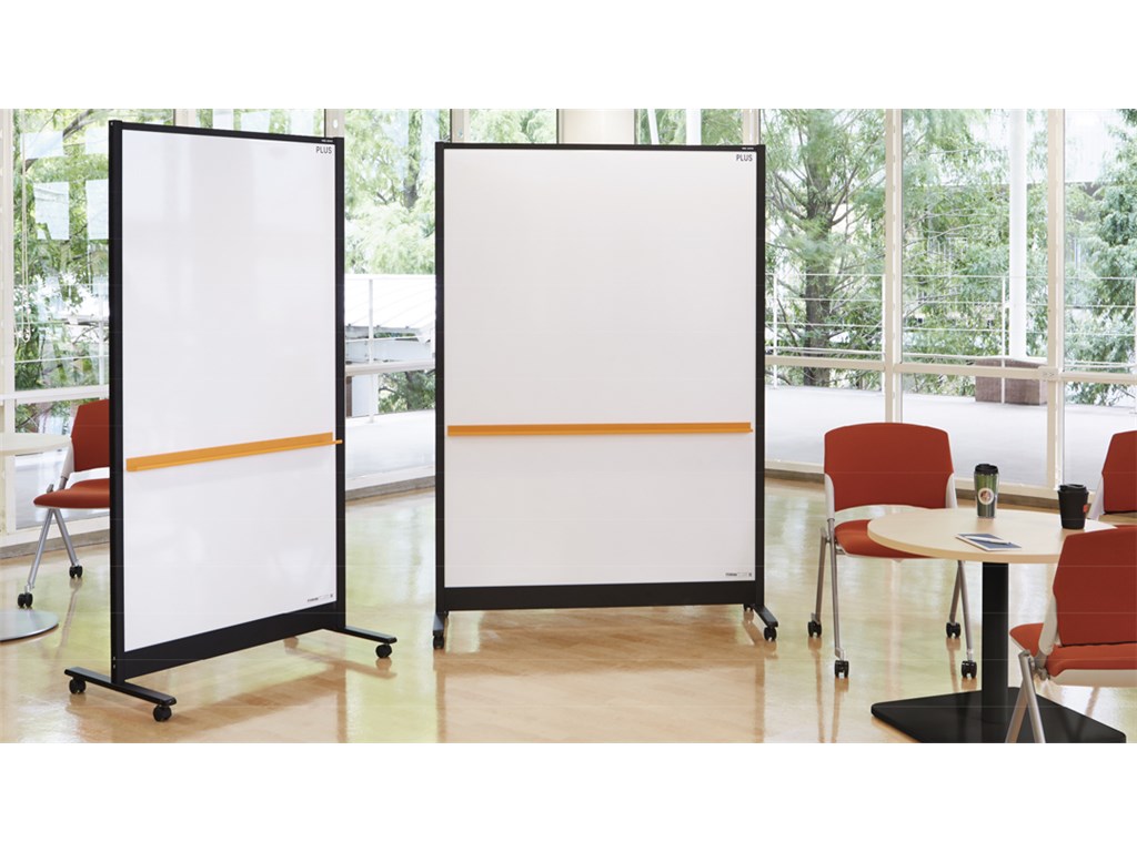 PLUS 428 283 Mobile Partition  Board  Light Grey Touchboards