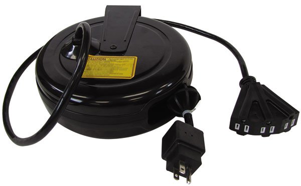 Spectrum Industries 99029 - Retractable Cord Reel, 15ft 15 Amp (Black)